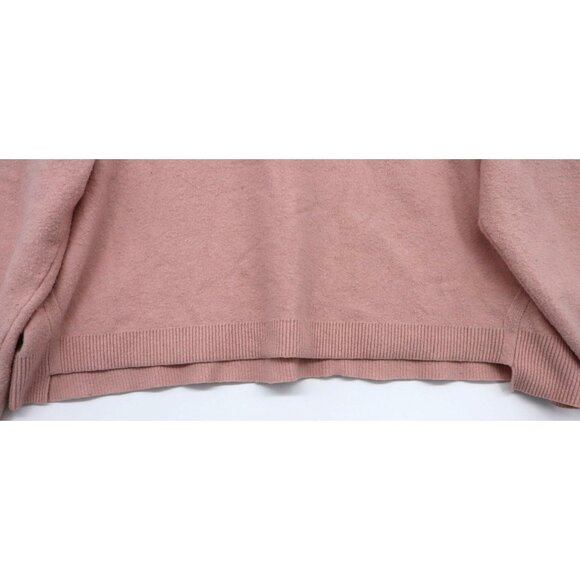 Free People Pink Wool-Blend Oversized Sweater L Womens Long Sleeve Academia Boho - Picture 5 of 8